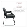 Alera Black Chairs/Stools, 25" W 24.80" L 33.66" H, Padded Loop, Faux Leather Seat 2824G